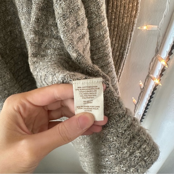 Free People Long Ribbed Duster Cardigan Beige Small - Picture 5 of 9